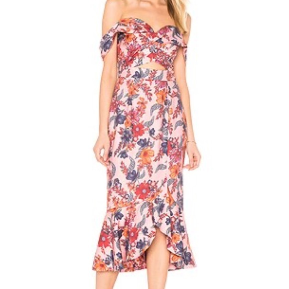 Revolve Finders Keepers Rhapsody Midi Dress in Blossom Floral Size XS